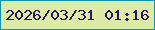 文字の大きさ：2、枠の色：0d93ab、背景の色：ddeba9、文字の色：2b1a5b 無料ブログパーツのブログ時計