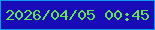 文字の大きさ：3、枠の色：0d98e9、背景の色：1a0bb9、文字の色：60e54d 無料ブログパーツのブログ時計