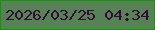 文字の大きさ：4、枠の色：0d9a01、背景の色：568256、文字の色：35093a 無料ブログパーツのブログ時計