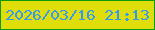 文字の大きさ：4、枠の色：0d9a0c、背景の色：dfdd0a、文字の色：349af1 無料ブログパーツのブログ時計
