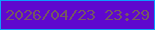文字の大きさ：3、枠の色：0d9cfd、背景の色：5f08ce、文字の色：755862 無料ブログパーツのブログ時計