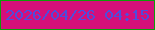 文字の大きさ：1、枠の色：0d9d09、背景の色：d50f7a、文字の色：4f4ddc 無料ブログパーツのブログ時計