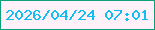 文字の大きさ：2、枠の色：0d9e7a、背景の色：fef1fa、文字の色：10bff2 無料ブログパーツのブログ時計