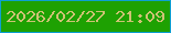 文字の大きさ：3、枠の色：0d9fd1、背景の色：1ea102、文字の色：cec274 無料ブログパーツのブログ時計