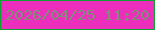 文字の大きさ：2、枠の色：0da333、背景の色：ec2ebc、文字の色：7e8e79 無料ブログパーツのブログ時計