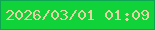 文字の大きさ：4、枠の色：0da454、背景の色：0fd338、文字の色：e3d5a2 無料ブログパーツのブログ時計
