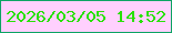 文字の大きさ：4、枠の色：0da464、背景の色：ffd0fe、文字の色：29e107 無料ブログパーツのブログ時計