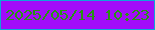 文字の大きさ：1、枠の色：0da5d9、背景の色：a10cf9、文字の色：289214 無料ブログパーツのブログ時計