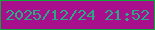文字の大きさ：2、枠の色：0da838、背景の色：a80f8c、文字の色：29aa85 無料ブログパーツのブログ時計
