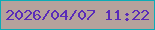 文字の大きさ：3、枠の色：0dacb6、背景の色：b6a29c、文字の色：5a2bb8 無料ブログパーツのブログ時計