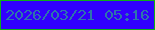 文字の大きさ：5、枠の色：0daf17、背景の色：3100fd、文字の色：2d75ab 無料ブログパーツのブログ時計