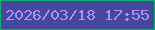 文字の大きさ：1、枠の色：0daf6c、背景の色：45499e、文字の色：b48ef8 無料ブログパーツのブログ時計