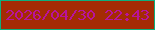文字の大きさ：1、枠の色：0daf7c、背景の色：a42b04、文字の色：b8139c 無料ブログパーツのブログ時計