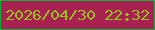 文字の大きさ：4、枠の色：0db338、背景の色：a92151、文字の色：93c418 無料ブログパーツのブログ時計