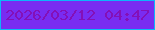 文字の大きさ：4、枠の色：0db5fa、背景の色：792cf1、文字の色：8410b7 無料ブログパーツのブログ時計