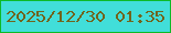 文字の大きさ：2、枠の色：0dba28、背景の色：41ded9、文字の色：71641d 無料ブログパーツのブログ時計