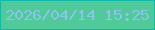 文字の大きさ：5、枠の色：0dbaab、背景の色：50ca98、文字の色：8bc5ed 無料ブログパーツのブログ時計