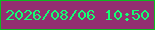 文字の大きさ：1、枠の色：0dbb21、背景の色：932f71、文字の色：14ff74 無料ブログパーツのブログ時計