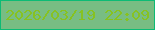 文字の大きさ：5、枠の色：0dbb75、背景の色：78bd83、文字の色：87c221 無料ブログパーツのブログ時計
