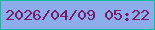 文字の大きさ：5、枠の色：0dbc9a、背景の色：8cacea、文字の色：741d6a 無料ブログパーツのブログ時計