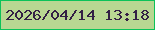 文字の大きさ：3、枠の色：0dc259、背景の色：b9d792、文字の色：342045 無料ブログパーツのブログ時計