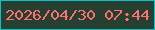文字の大きさ：3、枠の色：0dc3c9、背景の色：273f31、文字の色：fd7173 無料ブログパーツのブログ時計
