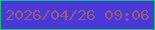 文字の大きさ：2、枠の色：0dc571、背景の色：4a38d8、文字の色：925c7d 無料ブログパーツのブログ時計