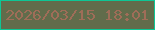 文字の大きさ：3、枠の色：0dc695、背景の色：616c4b、文字の色：9f6d58 無料ブログパーツのブログ時計
