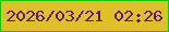 文字の大きさ：5、枠の色：0dc801、背景の色：e0c029、文字の色：5d1961 無料ブログパーツのブログ時計