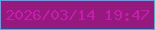 文字の大きさ：3、枠の色：0dc8fc、背景の色：96197e、文字の色：c51db0 無料ブログパーツのブログ時計