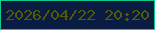 文字の大きさ：1、枠の色：0dcb8b、背景の色：0a1c42、文字の色：525a06 無料ブログパーツのブログ時計