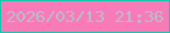 文字の大きさ：1、枠の色：0dcbaf、背景の色：f87ab6、文字の色：b8bdd0 無料ブログパーツのブログ時計