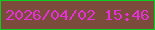 文字の大きさ：3、枠の色：0dcd21、背景の色：7b4b3b、文字の色：e431d5 無料ブログパーツのブログ時計