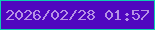文字の大きさ：4、枠の色：0dcdb2、背景の色：5007bf、文字の色：b691e5 無料ブログパーツのブログ時計