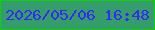 文字の大きさ：5、枠の色：0dd10b、背景の色：359d6c、文字の色：3529f4 無料ブログパーツのブログ時計