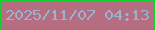 文字の大きさ：5、枠の色：0dd22d、背景の色：b76d81、文字の色：96b5cf 無料ブログパーツのブログ時計