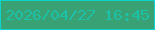 文字の大きさ：4、枠の色：0dd3ce、背景の色：39a274、文字の色：1dc1a7 無料ブログパーツのブログ時計