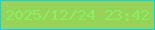 文字の大きさ：5、枠の色：0dd3ec、背景の色：97d35a、文字の色：88ee64 無料ブログパーツのブログ時計