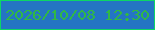 文字の大きさ：2、枠の色：0dd665、背景の色：2475c3、文字の色：30b845 無料ブログパーツのブログ時計