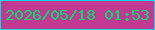 文字の大きさ：1、枠の色：0dd8e8、背景の色：c23992、文字の色：00dd72 無料ブログパーツのブログ時計