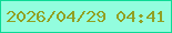 文字の大きさ：3、枠の色：0dda95、背景の色：93fdde、文字の色：92a022 無料ブログパーツのブログ時計