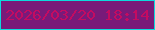 文字の大きさ：2、枠の色：0ddbdd、背景の色：791a79、文字の色：c40b61 無料ブログパーツのブログ時計