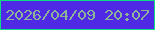 文字の大きさ：1、枠の色：0ddd85、背景の色：4f29e3、文字の色：8cb499 無料ブログパーツのブログ時計