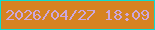 文字の大きさ：5、枠の色：0dddcf、背景の色：d68321、文字の色：cca7dd 無料ブログパーツのブログ時計