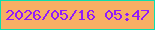 文字の大きさ：4、枠の色：0ddead、背景の色：f8af64、文字の色：921afa 無料ブログパーツのブログ時計