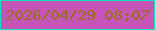 文字の大きさ：2、枠の色：0de4bf、背景の色：c655b7、文字の色：987019 無料ブログパーツのブログ時計