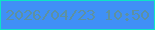 文字の大きさ：4、枠の色：0de4c6、背景の色：4090f6、文字の色：5d91a1 無料ブログパーツのブログ時計
