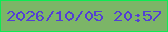 文字の大きさ：1、枠の色：0dea54、背景の色：7cb567、文字の色：533ed5 無料ブログパーツのブログ時計