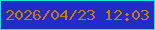 文字の大きさ：5、枠の色：0debe2、背景の色：242bc4、文字の色：bf791e 無料ブログパーツのブログ時計