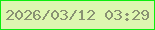 文字の大きさ：5、枠の色：0ded0e、背景の色：def6b1、文字の色：899173 無料ブログパーツのブログ時計